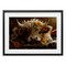Stupell Industries Adorable Flower Bedecked Cattle Framed Print Under Glass, design by Momart